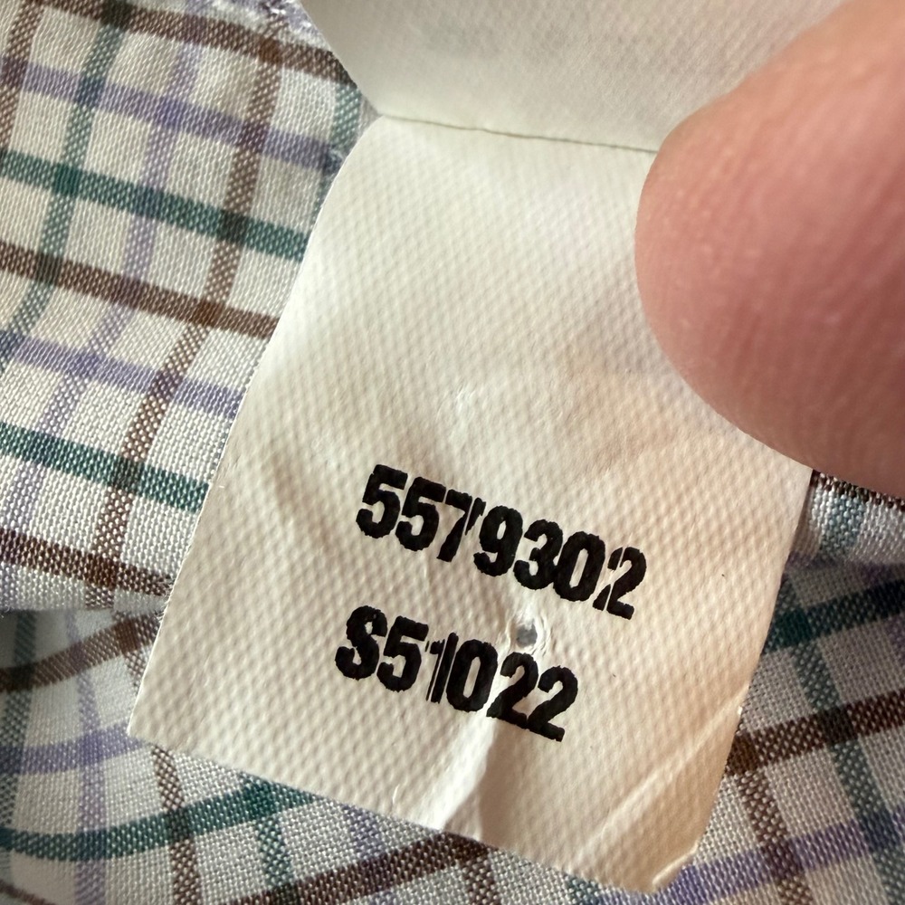 Sid Mashburn Mens XL Long Sleeve‎ Button Down Shirt Multi Color Check 5579302 - Picture 8 of 8